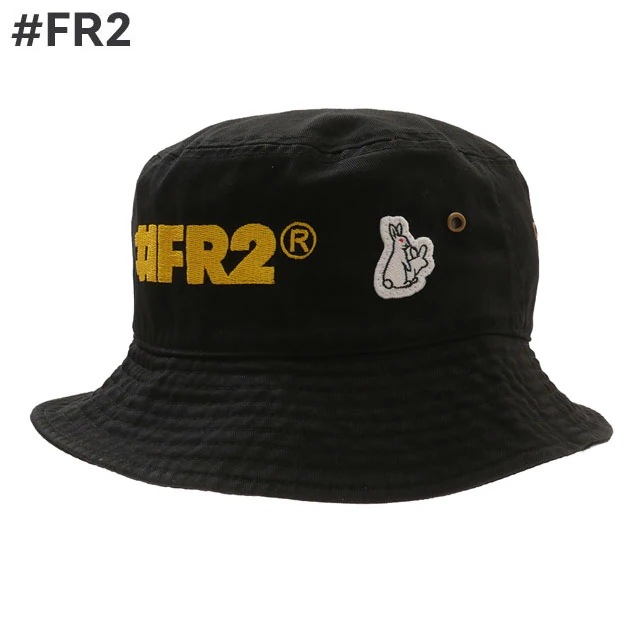 エフアールツー #FR2 Logo Embroidery Bucket Hat バケット BLACK 252-000505-011