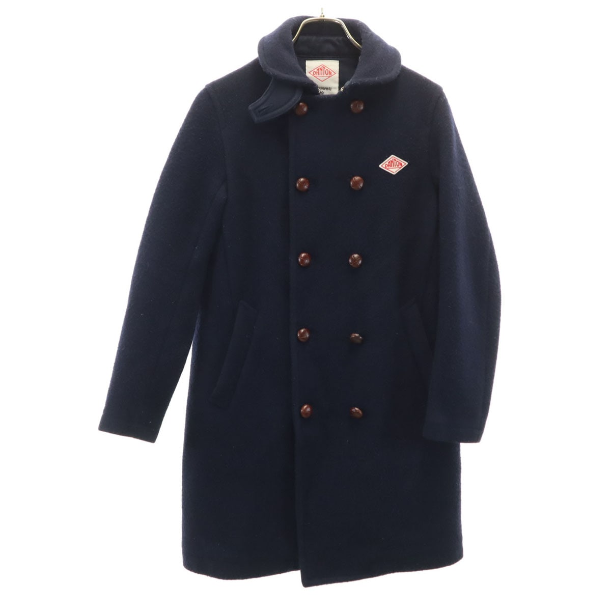 アーバンリサーチドアーズ URBAN RESEARCH DOORS 日本製 ウールコート 34 ネイビー レディース 古着