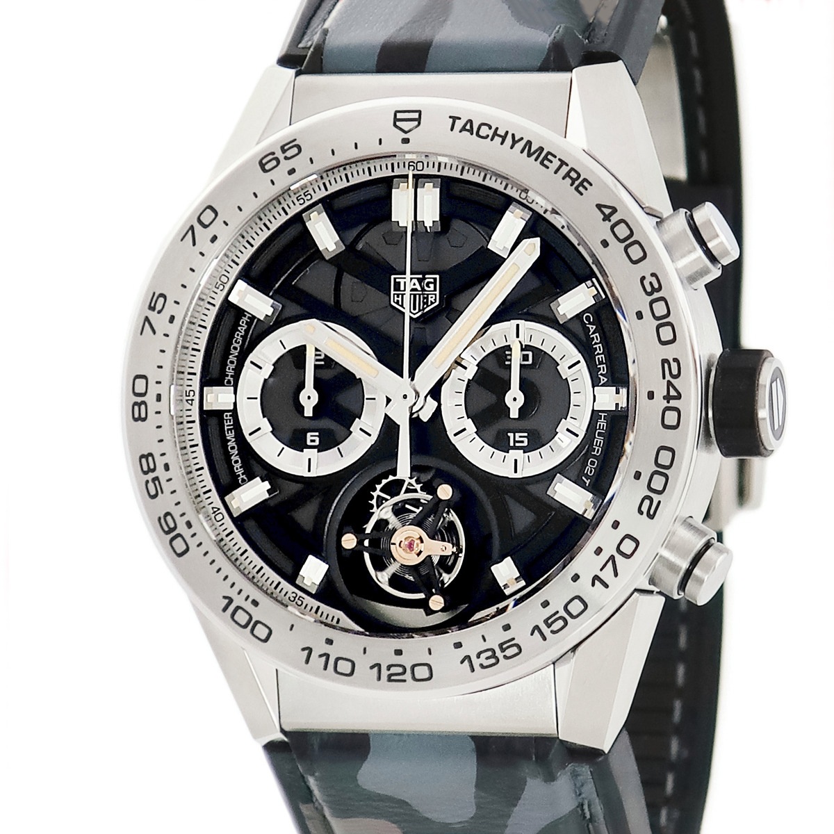 カレラ キャリバー ホイヤー02T トゥールビヨン CAR5A8D.EB0212 自動巻き メンズ ブラック 日本限定 3年保証