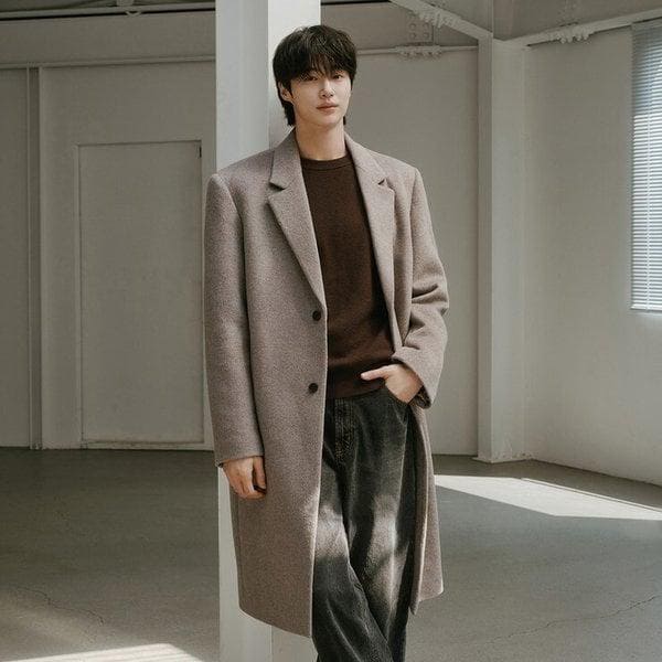 メンズ冬ウールカシミアシングルコート592107_s