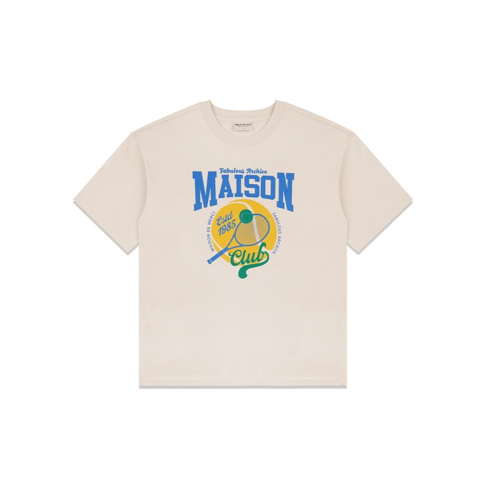 ファビュラスアーカイブユニセックスオーバーフィットスポーツムーブショートスリーブ Tシャツクリーム (FCE2TS404M)