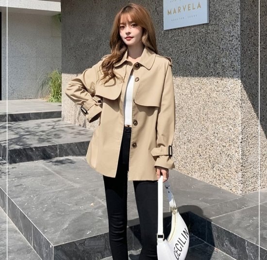 【取寄：納期2週間】ウィンドブレーカー トレンチコート レディース 薄手 英国 大きいサイズ 長袖 春 イギリス 秋 ウィンドブレーカー トレンチコート レディース 薄手 英国 大きいサイズ 長袖 春 6,623円