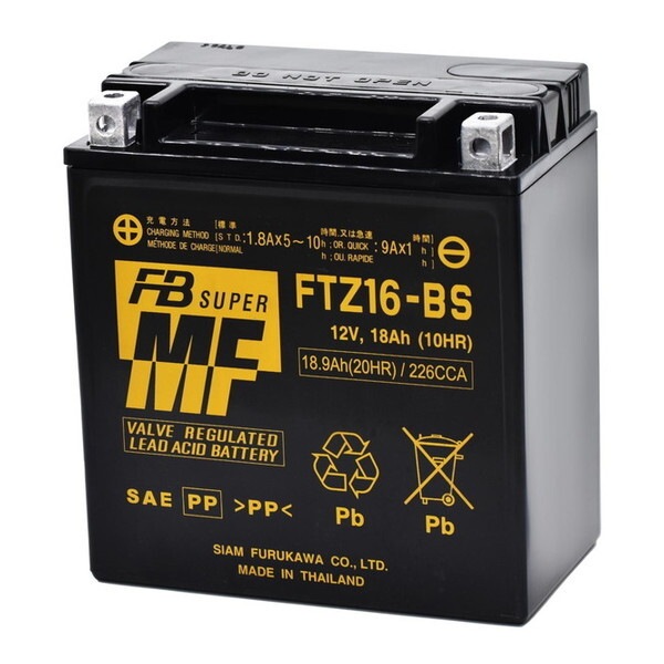 FTZ16-BS バイク用バッテリー 液入り充電済み仕様
