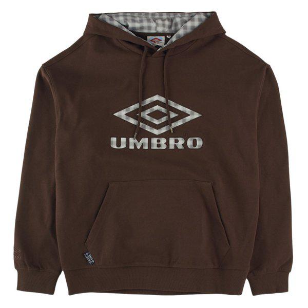 HBL ブリティッシュ カジュアル チェック フード付きTシャツ UQ111CHD21-BRW0