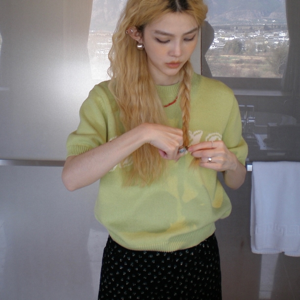 トップス ニットソー プルオーバー 袖付き 半袖 ラウンドネック かわいい 大人可愛い きれいめ シンプル カジュアル 大人 上品 おしゃれ かっこいい 大人女子 こなれ感 キュート ガーリー