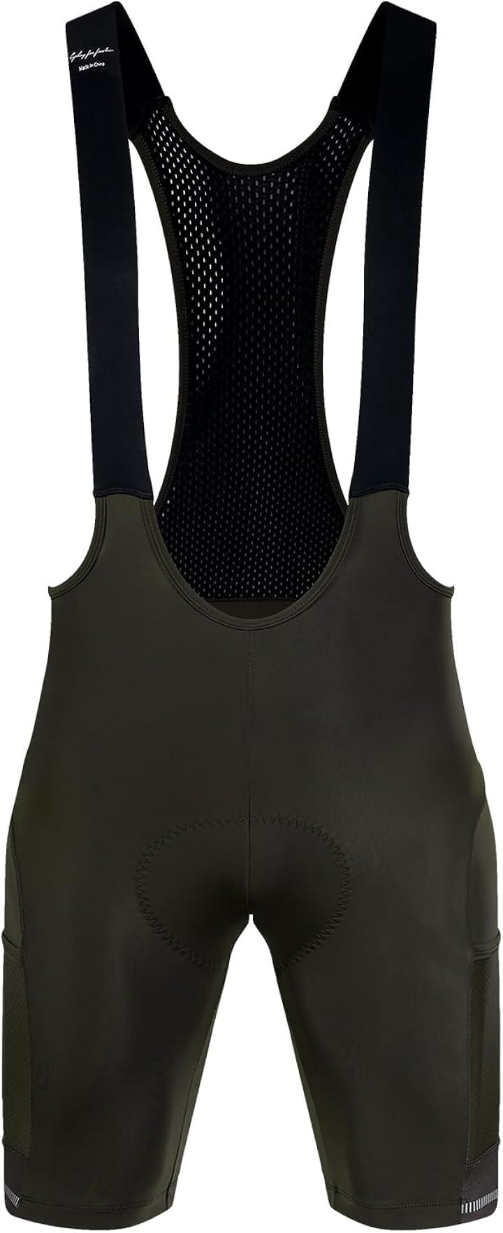 メンズ ビブショーツ サイクルビブパンツ サイクリング ロードバイク 自転車 サイクルウエア 春夏(ブラウン, 2XL)