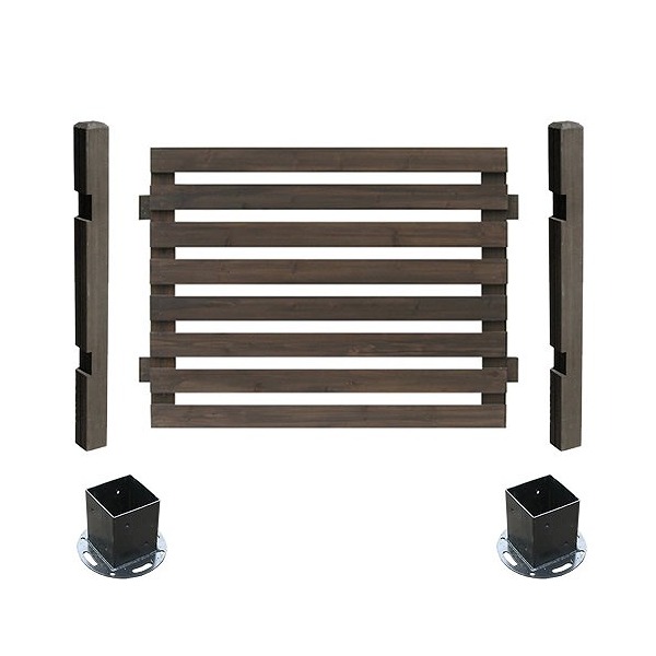 住まいスタイル ボーダーフェンス スプレッド 平地用基本セット ダークブラウン SFBF1000F-HB-DBR メーカー直送