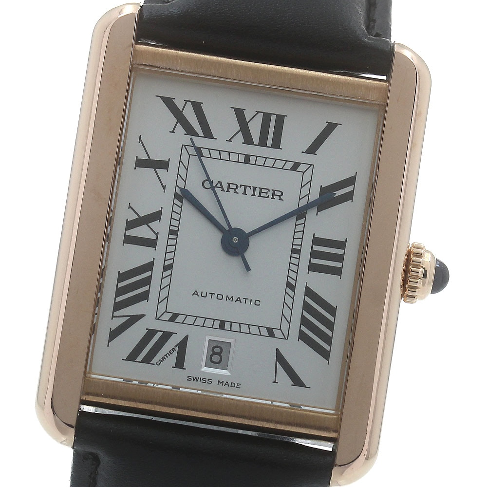 カルティエ CARTIER W5200026 タンクソロXL K18PG/SS 自動巻き メンズ 美品 _869224【中古】