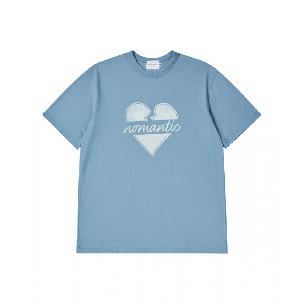 BEYOND CLOSET ノーマンティックオリジナルロゴビンテージプリントショートスリーブ T シャツティールブルー