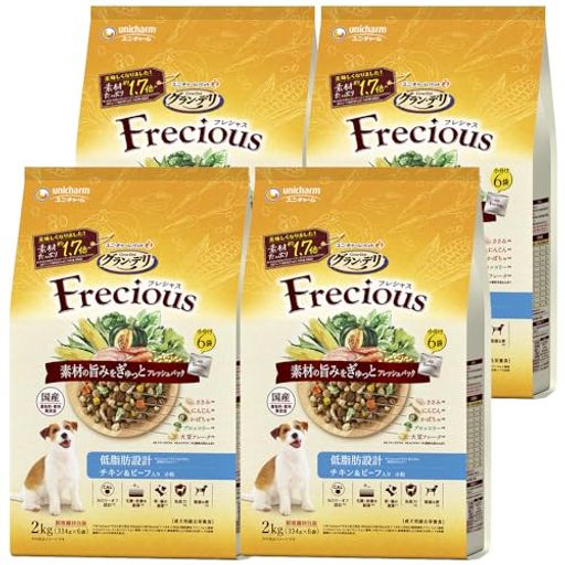 グラン・デリ フレシャス(FRECIOUS)ドッグフード ドライ [成犬用 低脂肪設計] チキン&ビーフ 8KG (2KG×4個)【国産】【ケース品】