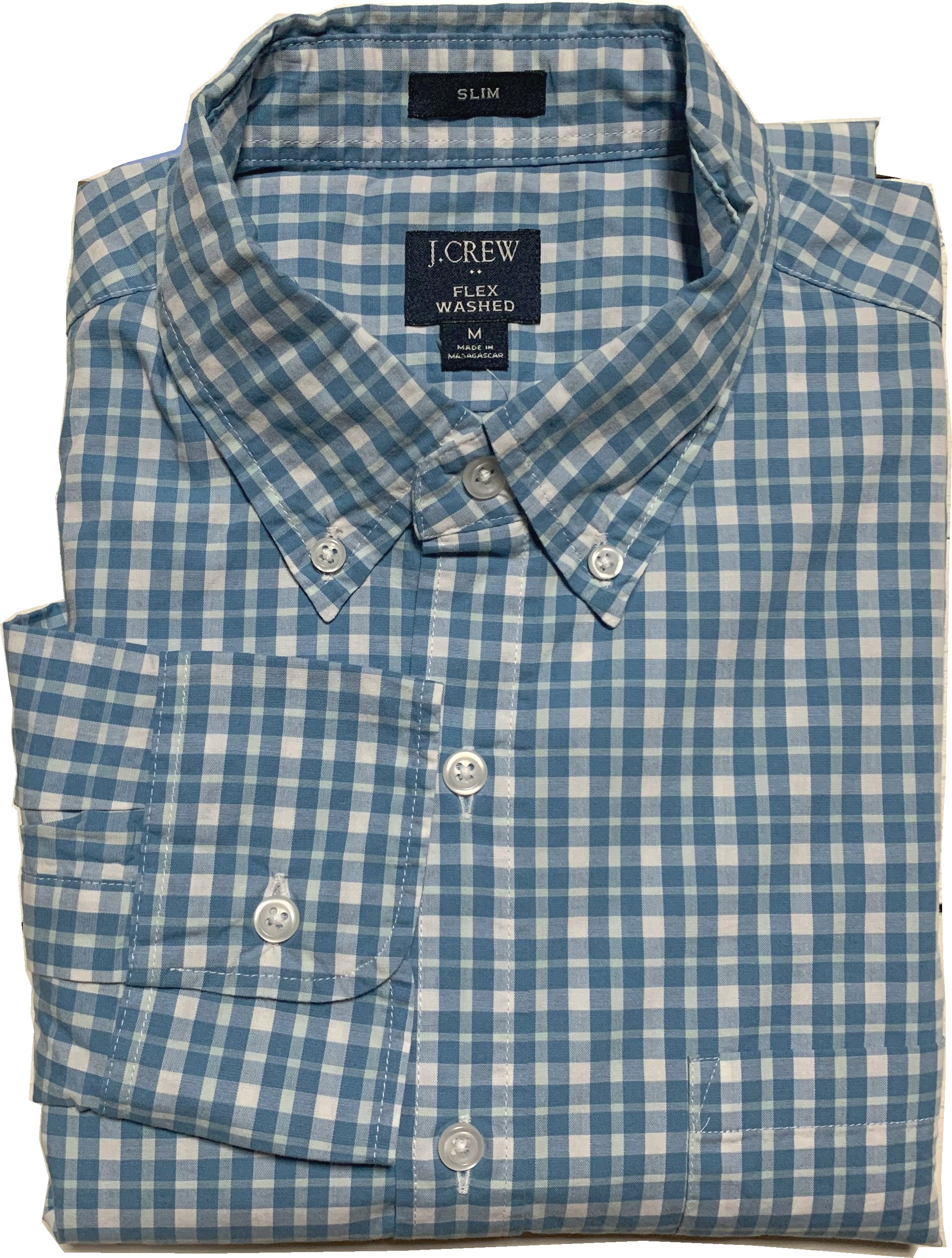 長袖 ボタンダウンシャツ チェック ブルー メンズ J.CREW JC2-028 7,762円