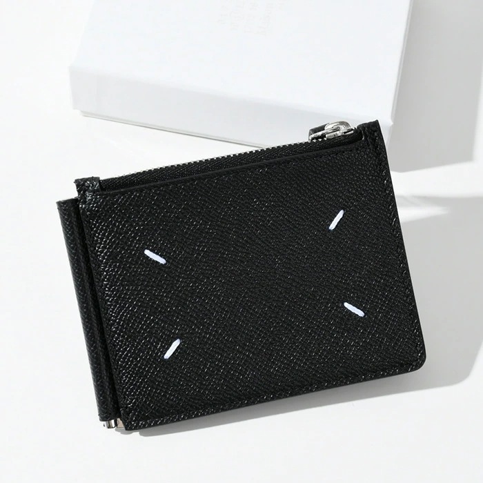 4ステッチ マネークリップ 2つ折り財布 SA1UI0018P4745 メンズ ミニ財布 ブラック 黒 ギフト おすすめ