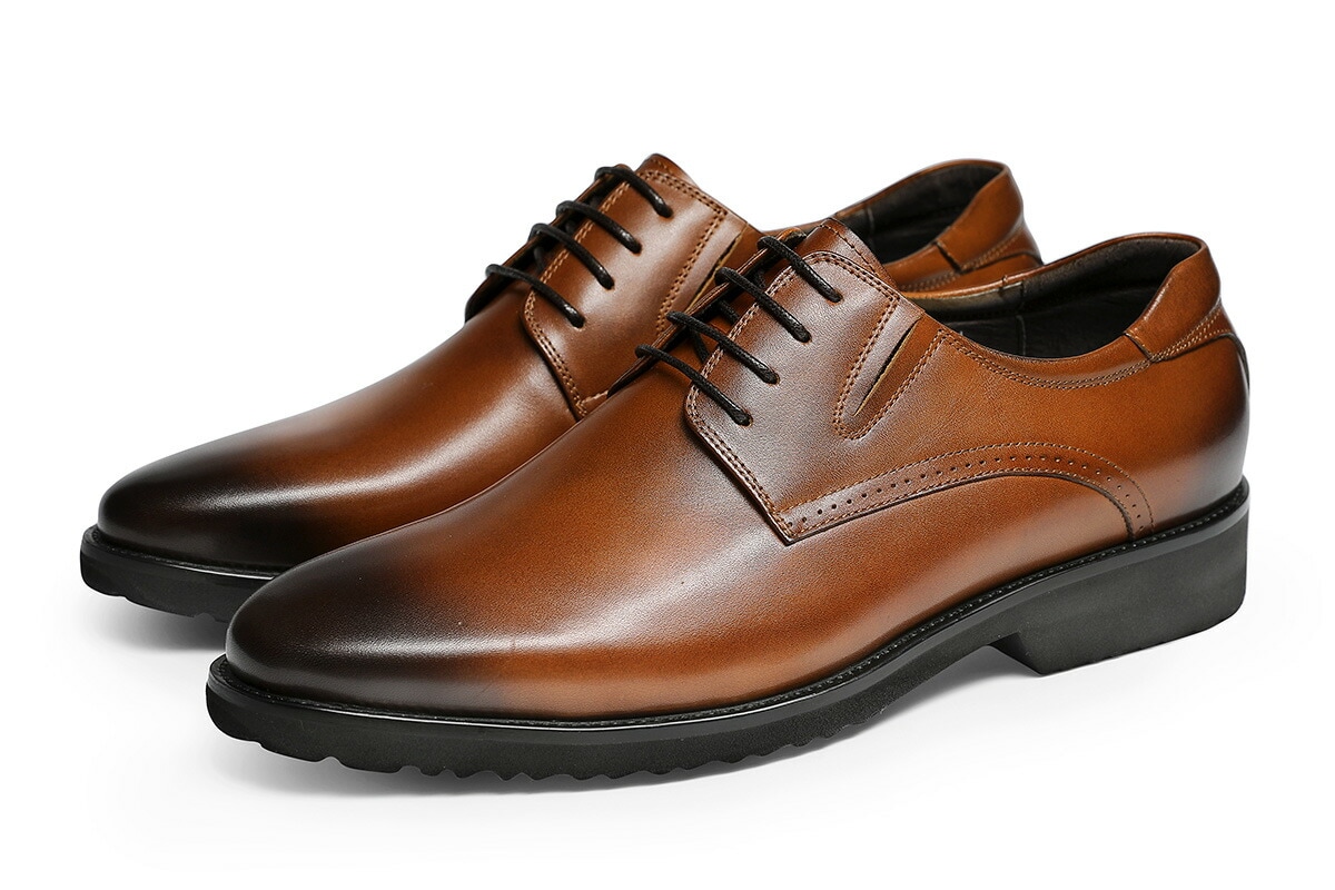 メンズ革靴 ビジネスシューズ プレーントゥ 天然牛革 本革 皮靴 男性紳士靴レザー 3E かわく 11,548円
