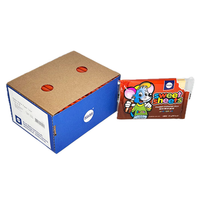 [業者向け] クナバーエスパピアー食べる色紙 コーラ味 25g (16 x 12) / 1BOX 韓国お菓子