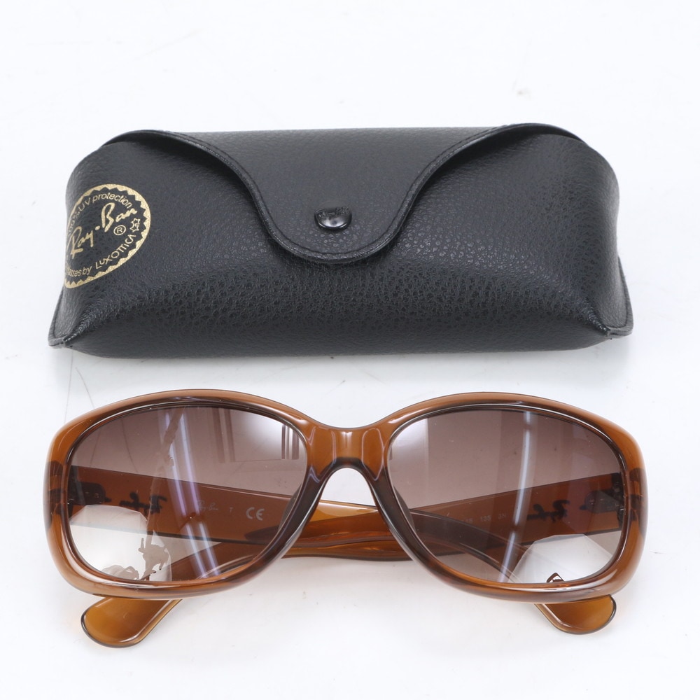 極美品 アイウェア メガネ 眼鏡 ブラウン RB4101F 717/13 サングラス メンズ レディース EUE CQ18-6 中古