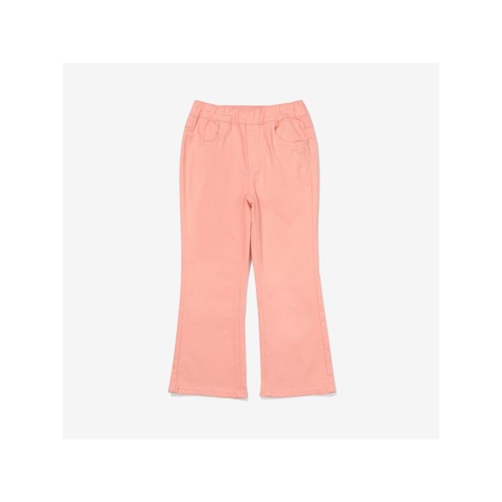 [FILA KIDS] 女の子用ブーツカットウーブンパンツ (FK2PTF1101F_PEH) Q0ZFK2PTF1101FPEH