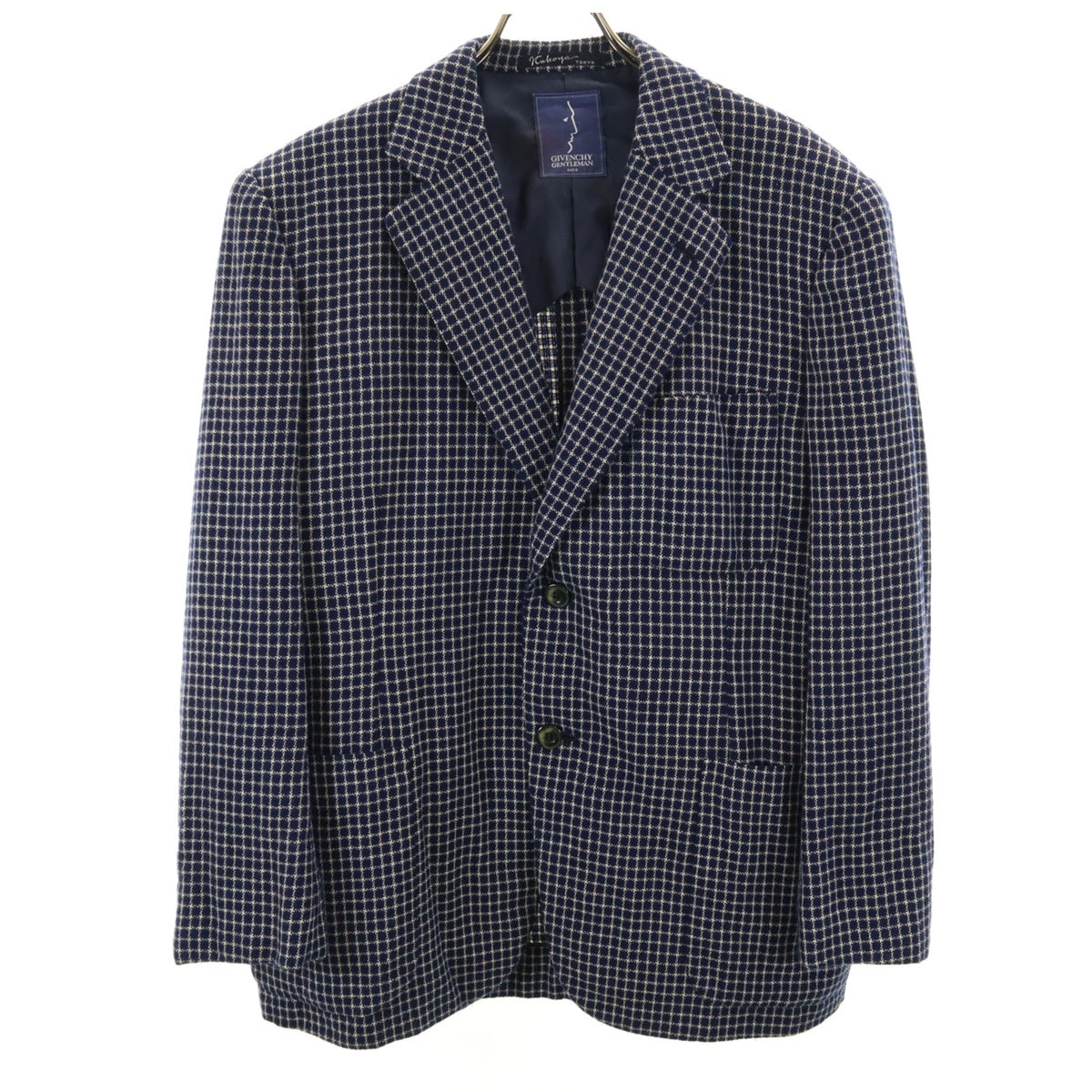 GIVENCHY GENTLEMAN ジバンシー ジェントルマン 90s オールド テーラードジャケット ブルー メンズ 古着