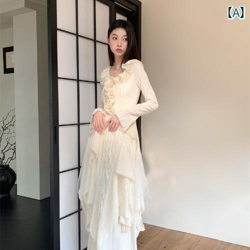 ワンピース ドレス レディース 春の の 風 衣装 アルテミス 重 工 ドレス エンパイア スタイル フレンチ ウエスト ロング スカート