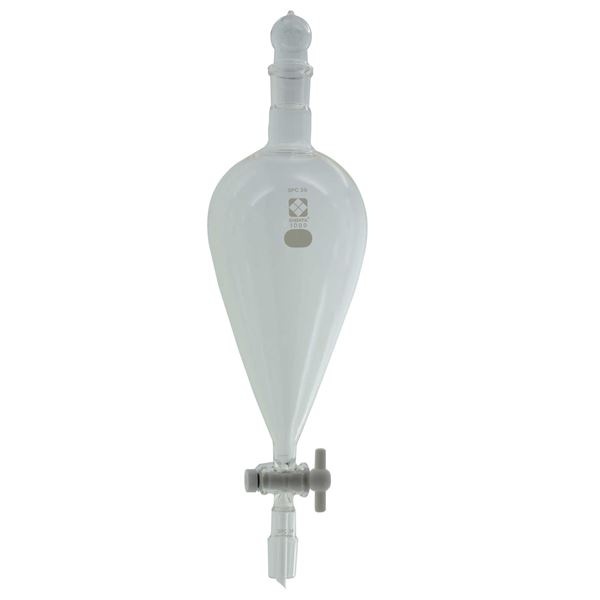SPC分液ロート スキーブ形 PTFEコック付 1L [030220-241]