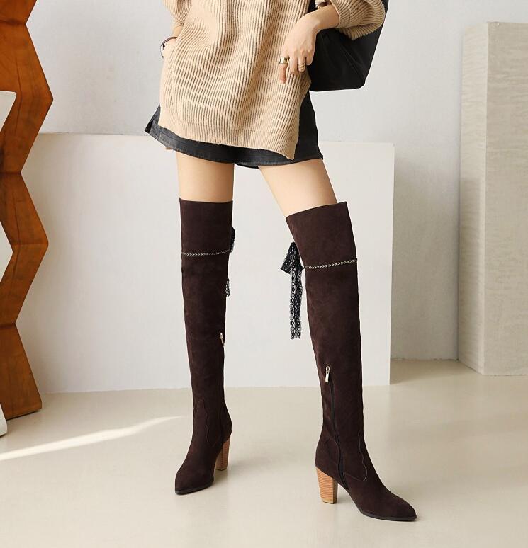 再販未定ニーハイブーツ ロングブーツ　美脚 秋 冬 ジョッキーブーツ 厚底 ブーツ 美脚ブーツ 大きいサイズ 小さいサイズ 黒レディース 靴 痛くない スムース 細見せ 美脚 疲れにくい 可愛い