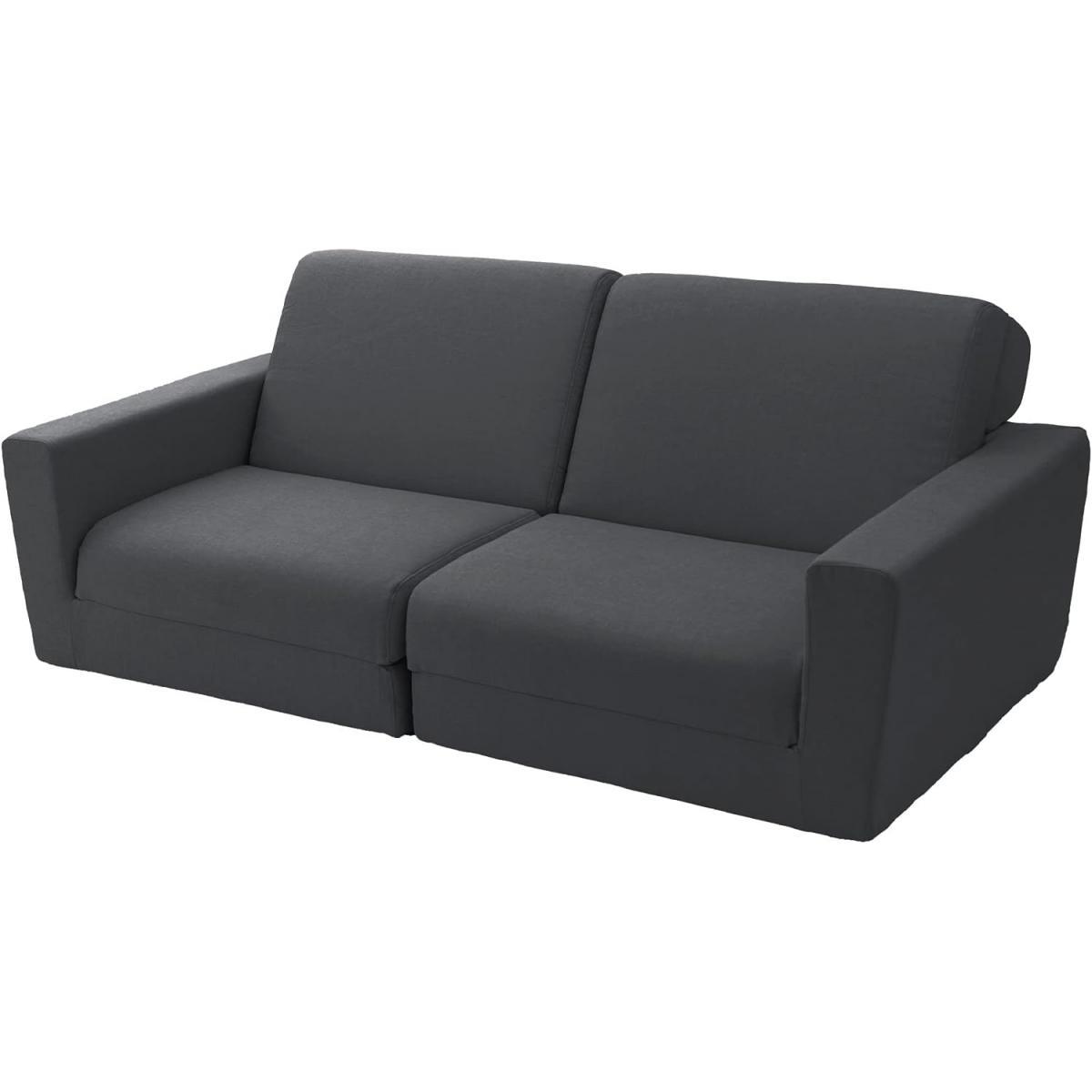 【I】セルタン(CELLUTANE) ソファベッド 2人掛け 大きめサイズ CHIDORI 和楽の千鳥 ダリアンブラック　折り畳み式 簡易ベッド リビング 【受注生産品】グ 43,680円