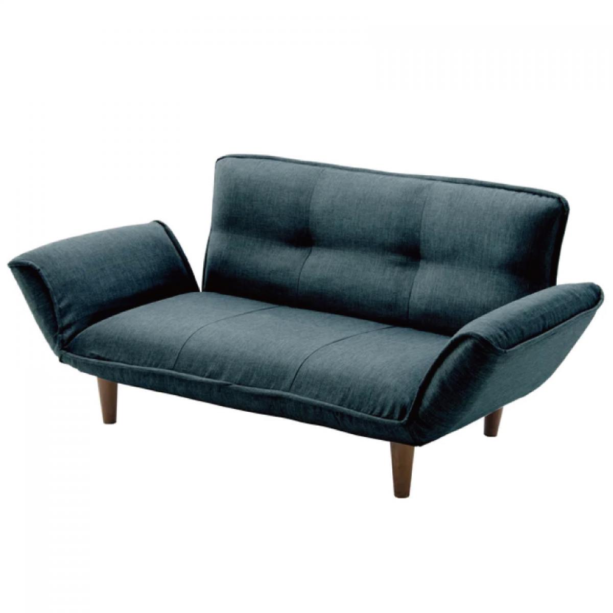 【I】セルタン カウチソファ 2人掛け KAN タスクネイビー 日本製 リクライニング 座面ポケットコイル ソファ CELLUTANEA A01p-584NV【受注生産品】