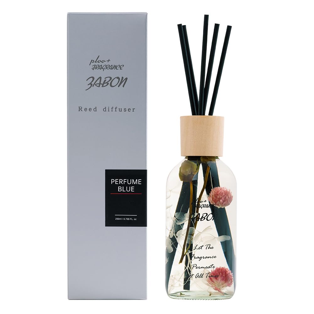 プルプラ ZABON リードディフューザー ルームフレグランス 250ml 約3ヶ月分 芳香剤 スティック付き ドライフラワー ハーバーリウム (パフュームブルー) 4,729円