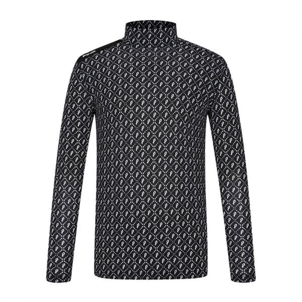 [ping] メンズ柄ハーフネック長袖インナーTシャツ