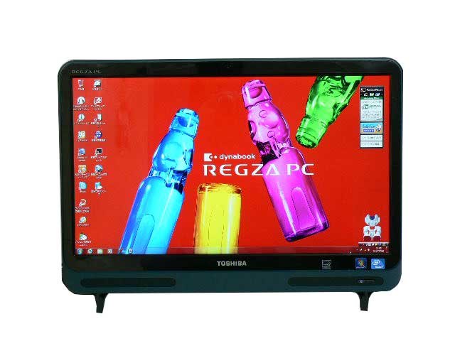 東芝 デスクトップパソコン 中古パソコン REGZA PC D712/T3 ダークグリーン デスクトップ 一体型 本体 Windows7 Celeron DVD 地デジ 4GB/500GB 送料無料