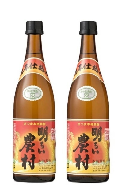 【送料無料】焼酎 霧島町蒸留所 赤芋仕込み 明るい農村 25度 720ml 2本 【北海道沖縄県東北四国九州地方は必ず送料がかかります】【熨斗ご贈答品の対応可】