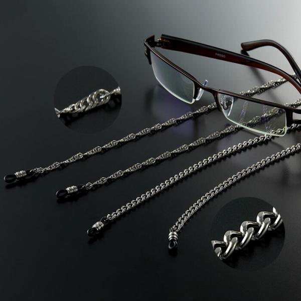 純チタン眼鏡チェーン 眼鏡ストラップ めがね 男性用 メンズ おしゃれ チタン 喜平 スクリュー 70cm 軽量 約10g 紛失防止 ビジネス カジュ