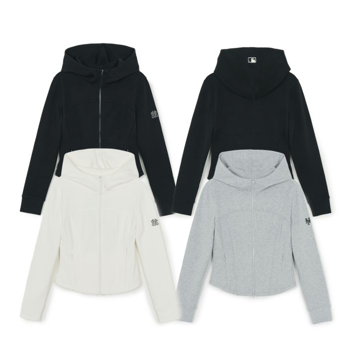 Basic Slim Fit Hoodie Zip-Up (3FTRB1161-50IVS, 3FTRB1161-09MGS, 3FTRB1161-50BKS)