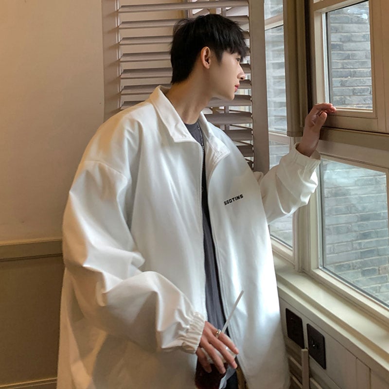 シンプルなソリッドカラージャケットメンズ秋インストレンド汎用ルーズラペルトップ十代のカジュアルジャケット
