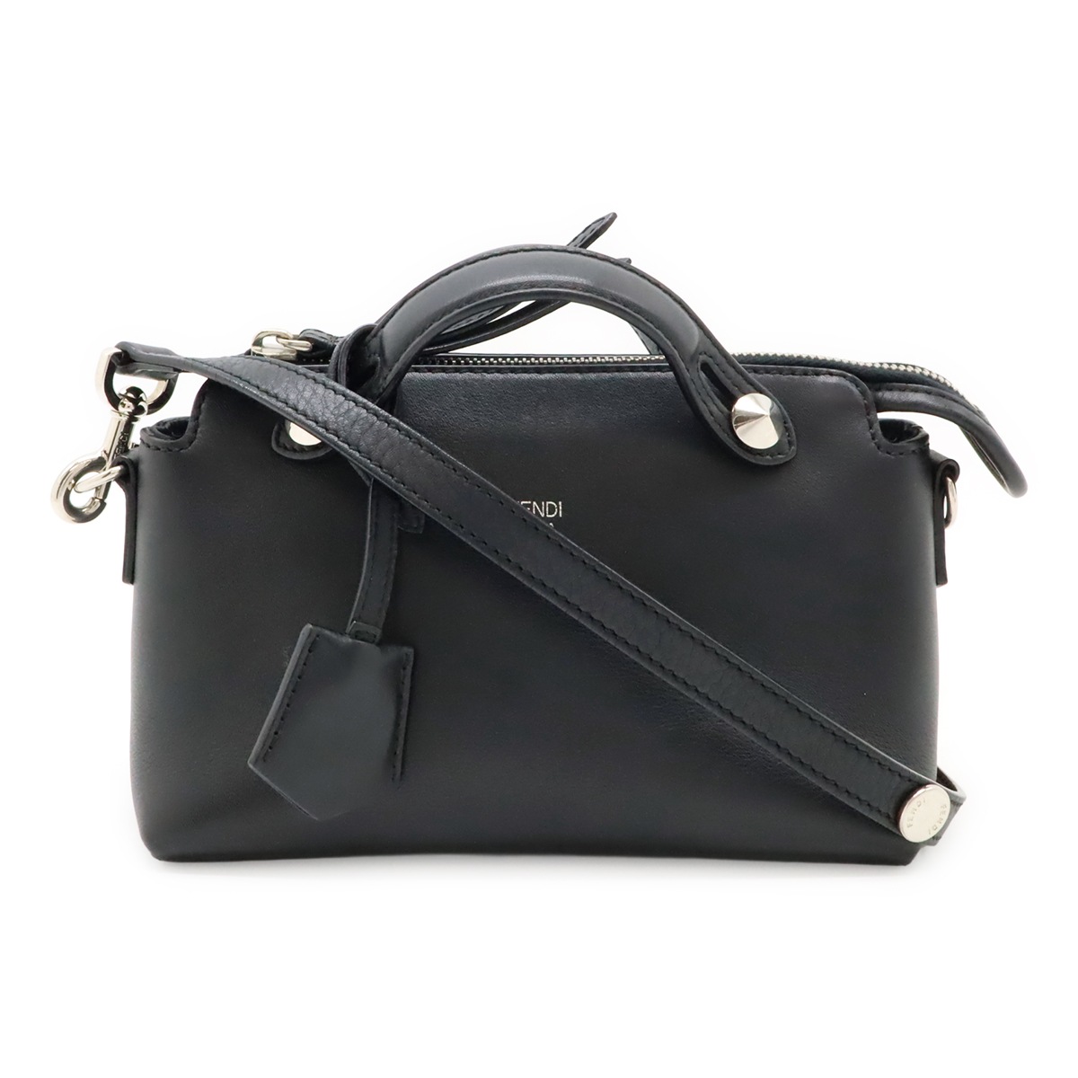 BY THE WAY バイザウェイ ミニ ハンドバッグ ミニバッグ 2WAY ショルダーバッグ レザー ブラック 黒 シルバー金具 8BL13