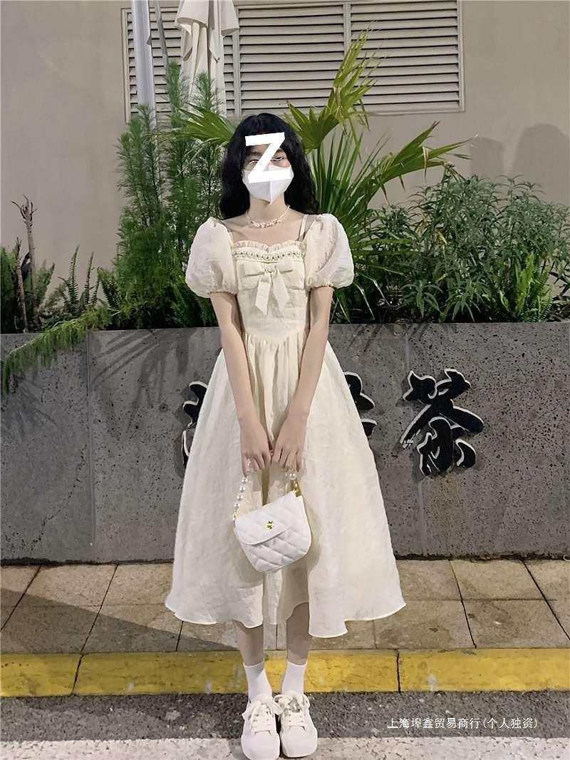 【1つ買うと10つ無料】高度なロングスカートウエスト2025プリンセススカートファッショナブル風の女性ドレス女性弓夏