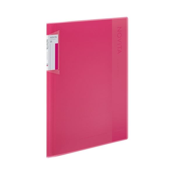 (まとめ) コクヨ クリヤーブック(ノビータ)固定式 A4タテ 20ポケット 背幅540mm ピンク ラ-NV20P 1冊 (×30セット)