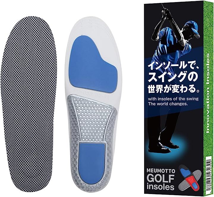 ゴルフ インソールプロ推奨中敷き 衝撃吸収 長時間サポート 26.5～28cm ホワイトxグレー(ホワイトxグレー, L(26.5～28cm))