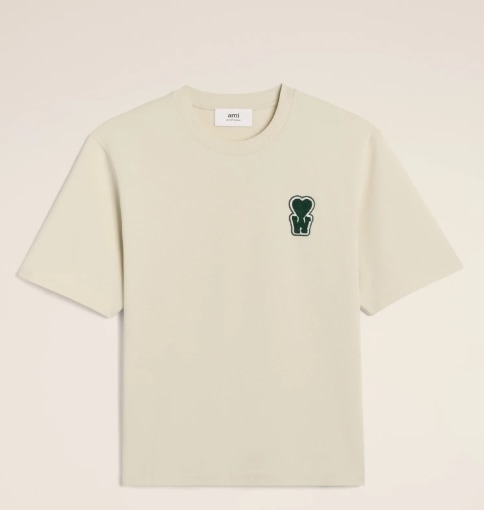 チェウシク×AMI コラボ　韓国限定　パッチTシャツ エクリュ　XXS Qoo10] アミパリス 【公式】韓国限定 チェウシク x AMI : レディース服
