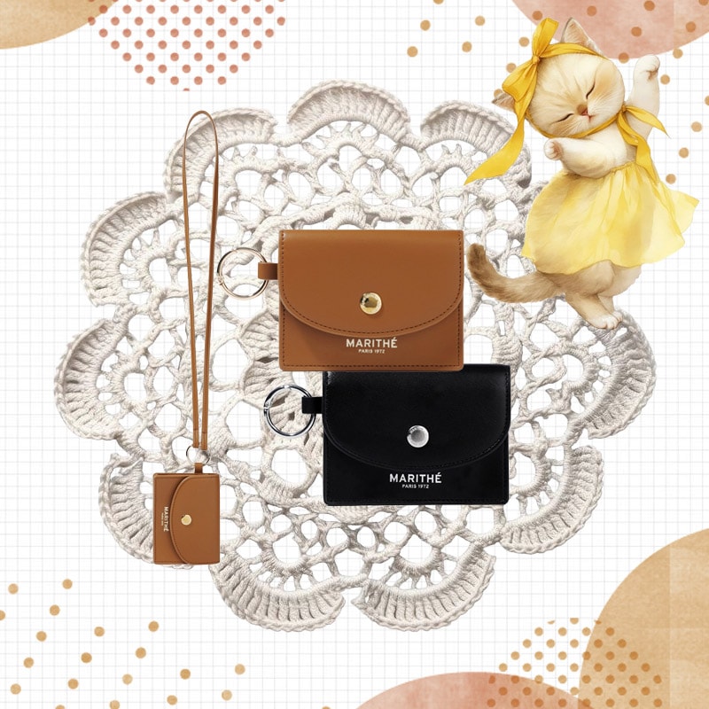 REGULAR LOGO KEYRING WALLET 【2025 FW】 二つ折り財布 リングストラップ black camel 韓国ファッション ブランド 正規品