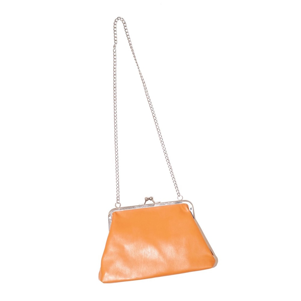 Silver Chain Purse Frame Shoulder Bag（camel） A,D,G レディース