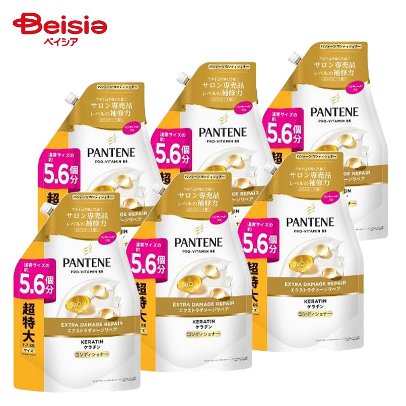 P&G パンテーン(PANTENE) エクストラダメージケア トリートメントコンディショナー つめかえ超特大 1.7kg 6個セット 詰め替え 大容量 ダメージ 補修 ヘアケア