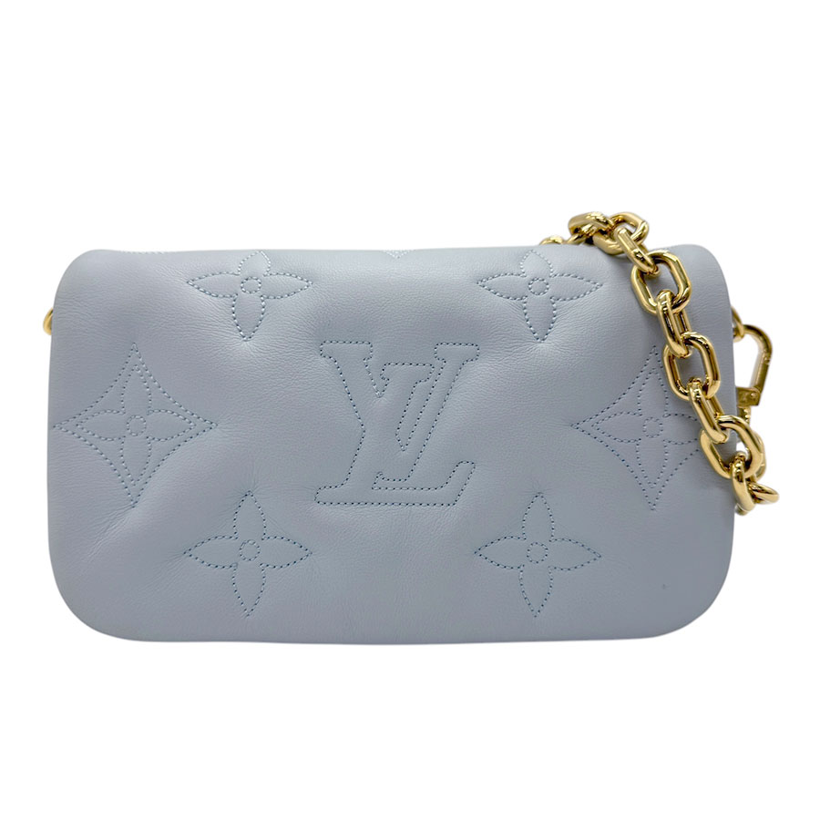 ルイ ヴィトン LOUIS VUITTON ショルダーバッグ ショルダーウォレット バブルグラム ウォレット オン ストラップ レザー ブルーグラシエール レディース Ｍ81399 z2895