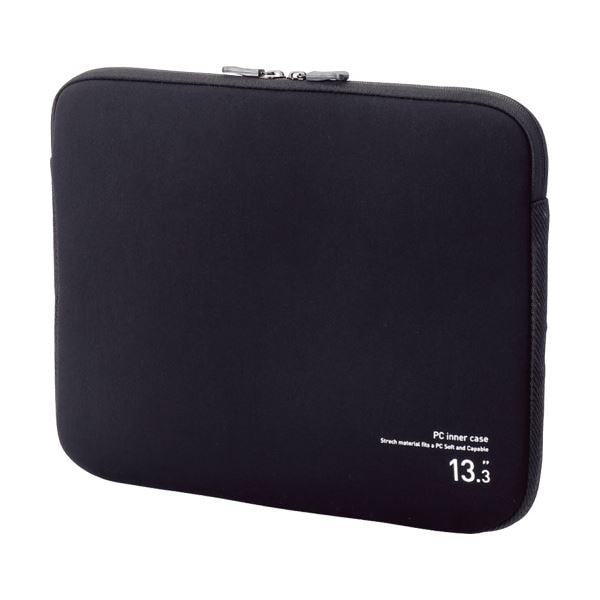 (まとめ)エレコム ネオプレンPCインナーバッグ13.3インチノートPC対応 ブラック BM-IBNP13BK 1個(×3セット)