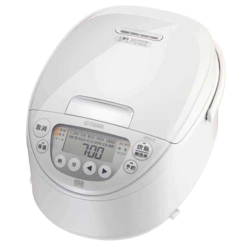 タイガー　TIGER　炊飯器 5.5合 炊きたて IHジャー 遠赤黒厚釜 ピュアホワイト　JPW-M100WY