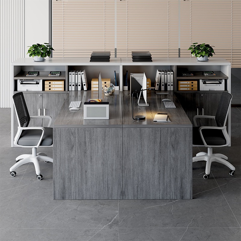 办公桌员工位办公室桌椅组合简约现代双人财务桌简易职员电脑桌子 27,645円