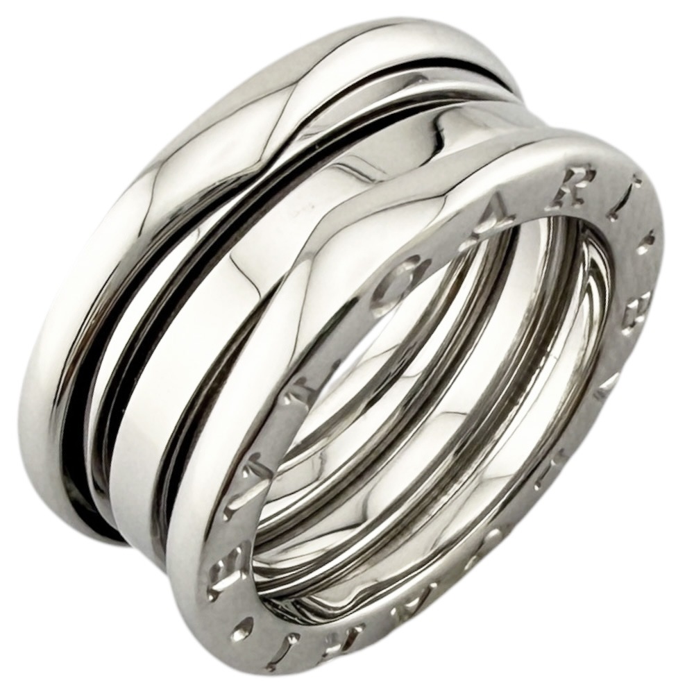ブルガリ B-zero.1 ビーゼロワン 3バンド リング 指輪 9.5号 18金 K18ホワイトゴールド BVLGARI 中古 美品
