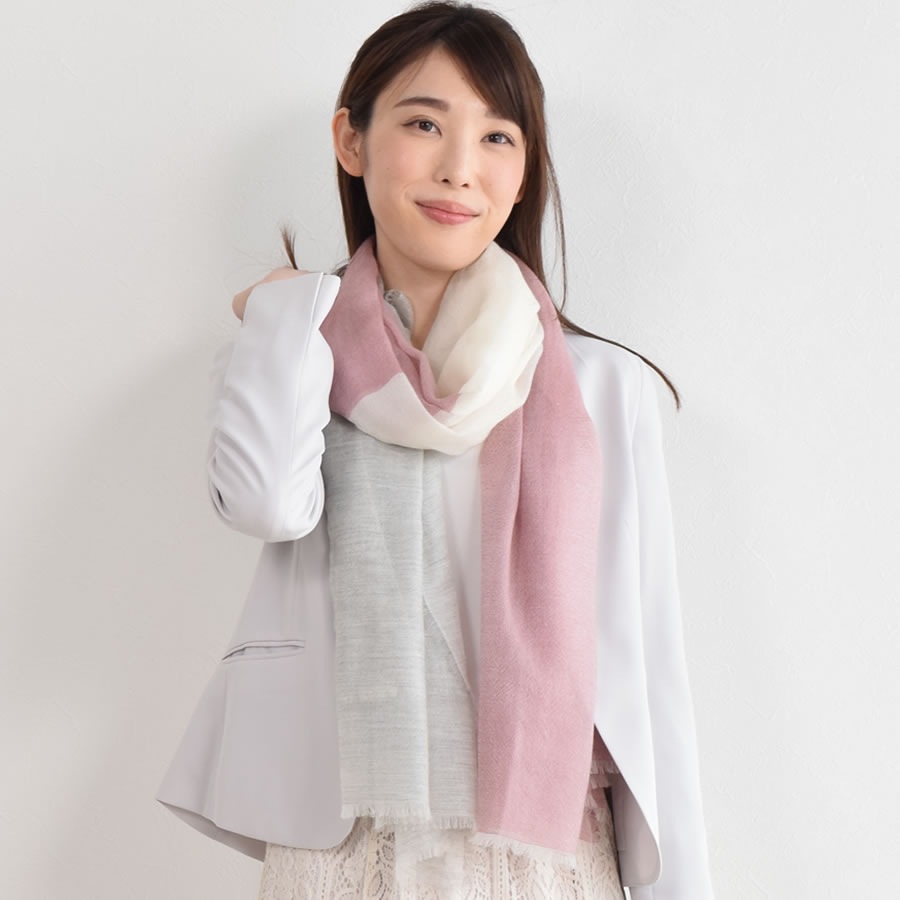 【Merfirge】カシミヤ 100％ 薄手 ストール 紫外線対策 UV対策 冷房対策 ギフト プレゼント 母の日(ネコポス発送)(CS0019)