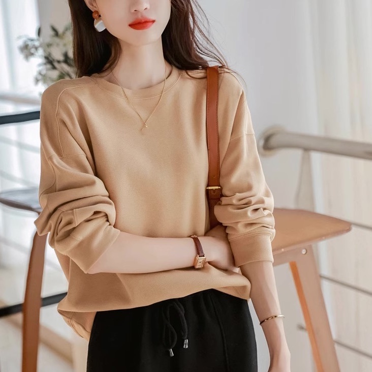 トップス カットソー パーカー トレーナー 袖あり 長袖 ラウンドネック 大人可愛い きれいめ シンプル カジュアル 大人 上品 おしゃれ お洒落 大人女子 こなれ感 ラフ ボーダー 春 秋 冬