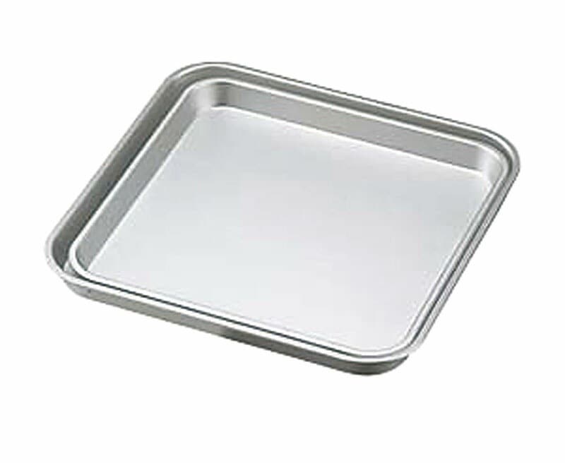 （まとめ買い）中尾アルミ製作所 アルマイト角盆 45cm [x3]