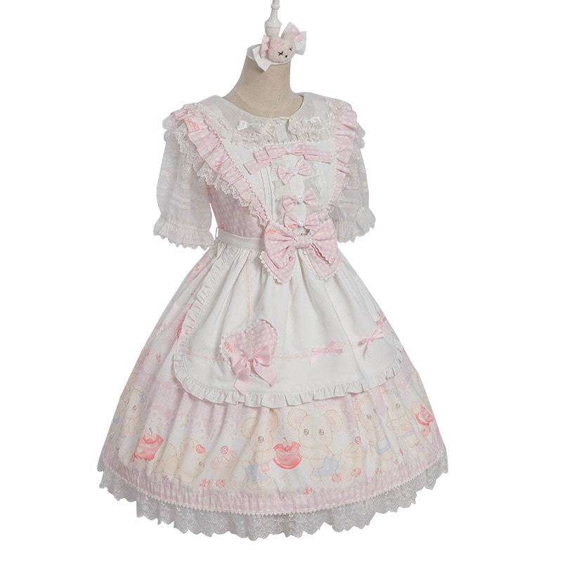 ピンクのプリンセス ロリータワンピースセット